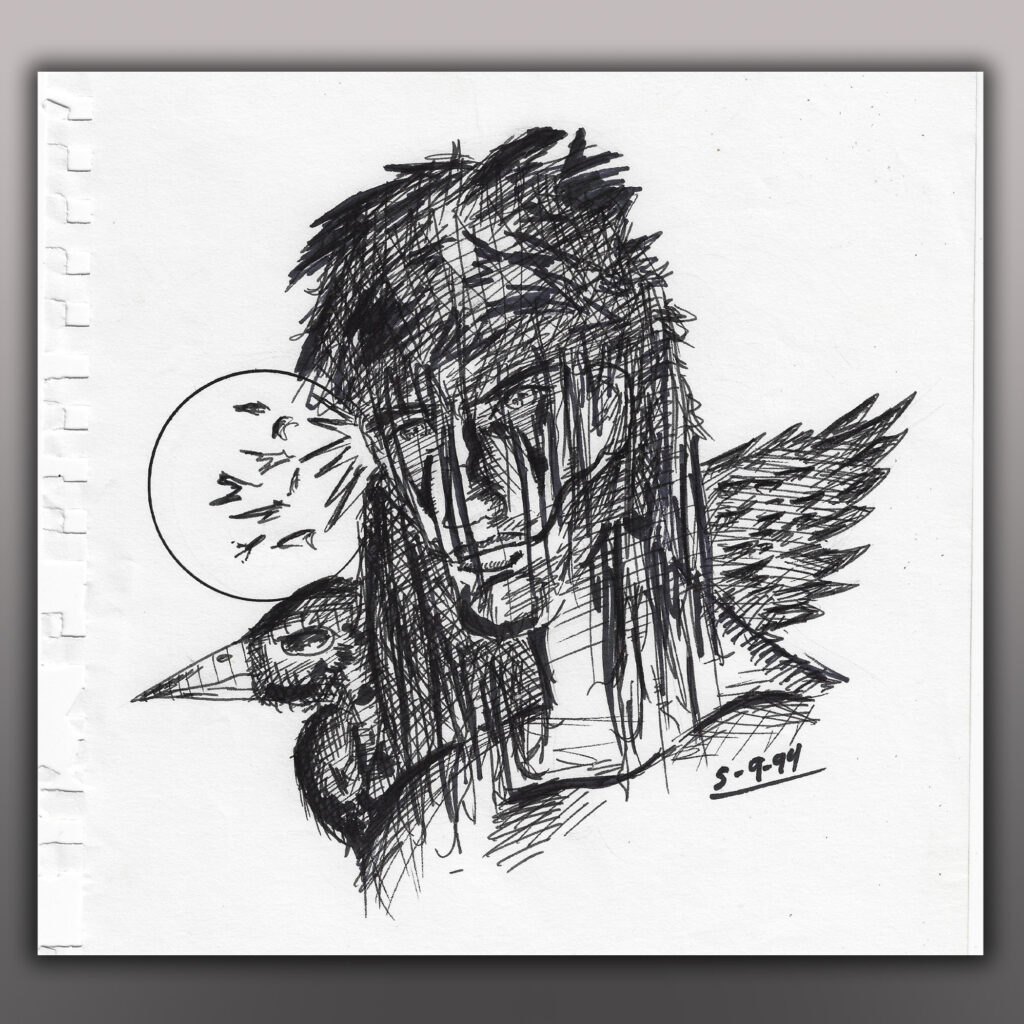 The Crow - Black Felt Tip Marker