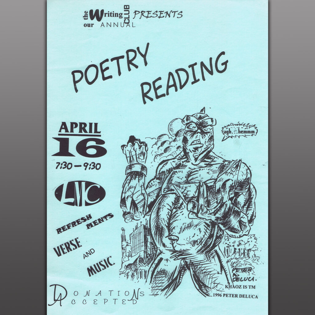 Khaoz Rules - The Writing Club Annual Poetry Reading Poster - Highland High
