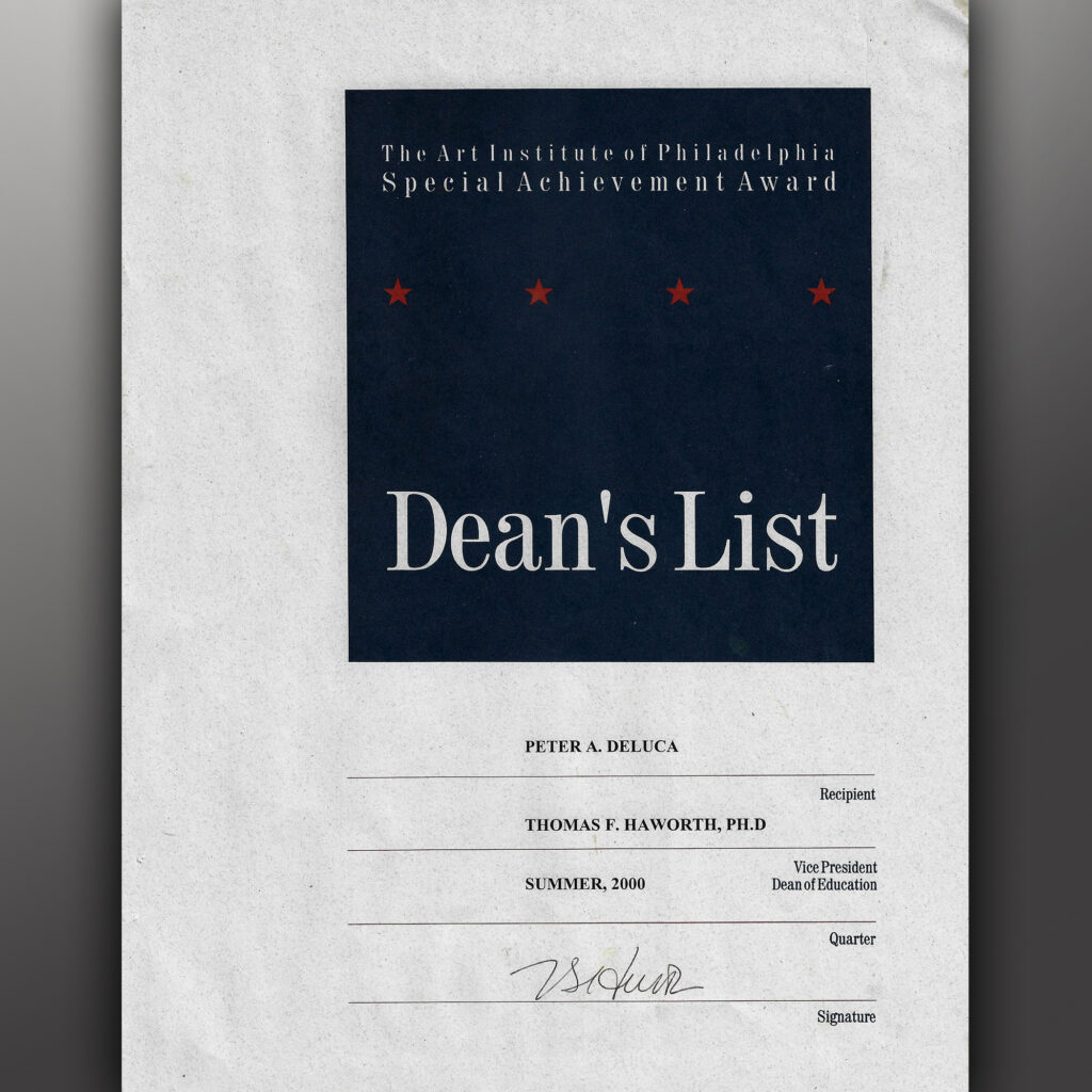 Art Institute of Philadelphia - Dean's List  Summer 2000