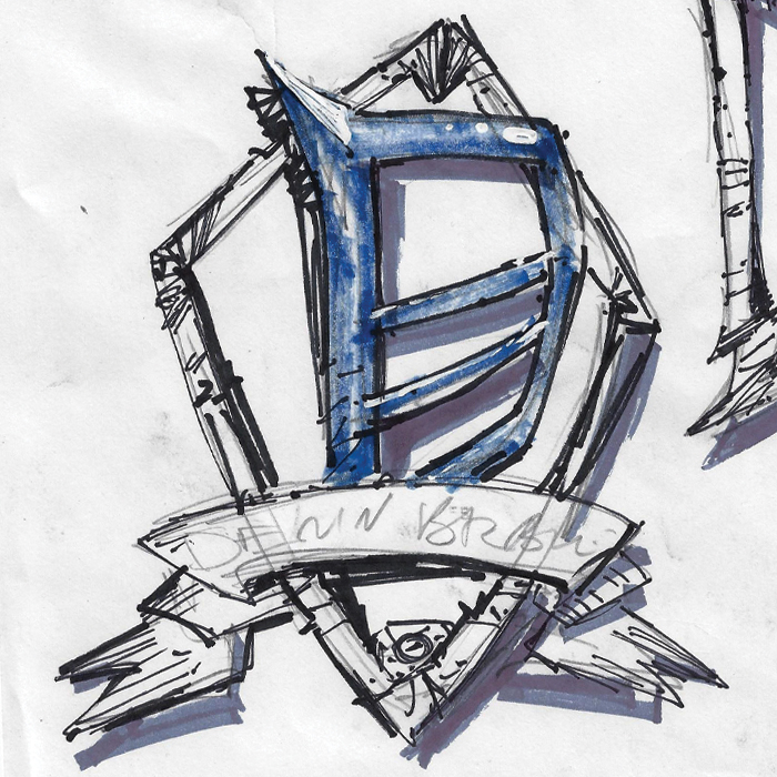 Denim Barber Shop - Logo Design 002 Shield Concept