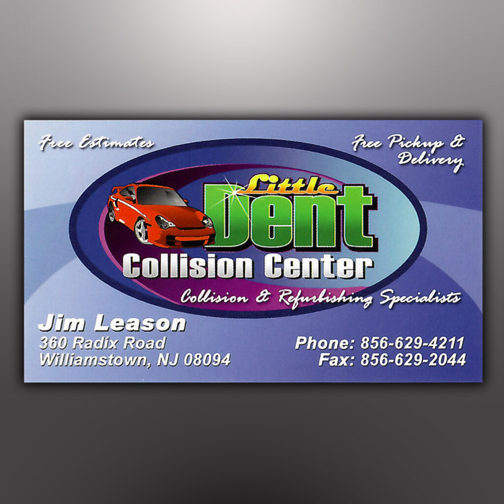 Little Dent Collison Center - Business Card Design
