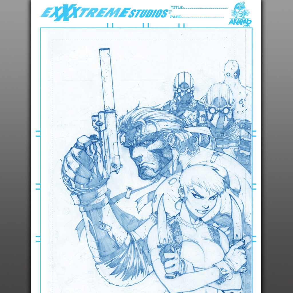 Resources : Comic Book Inking : Joe Madureira Metal Gear Solid Comic Book Page Pencils