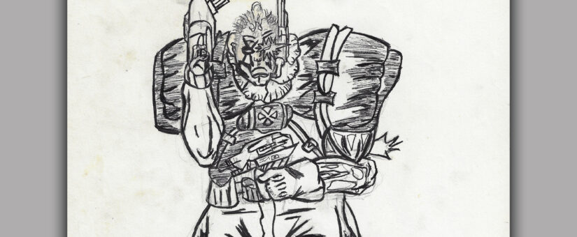 CABLE leader of X-Force – Pencil and Inks