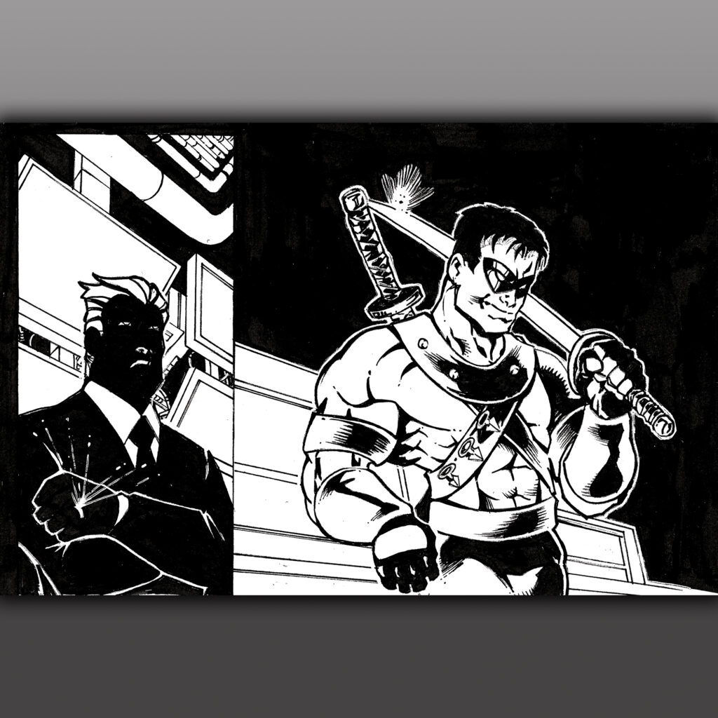 Judo Girl page 11 Inks - Top Half of Page - FOUND!