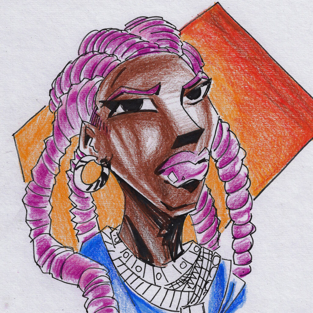 Female character concept for BJ Trinidad's NJ GUNZ