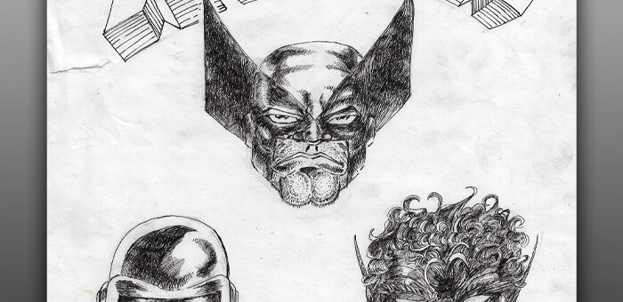 X-Men drawing childhood redraw – Wolverine – Nightcrawler – Cyclops