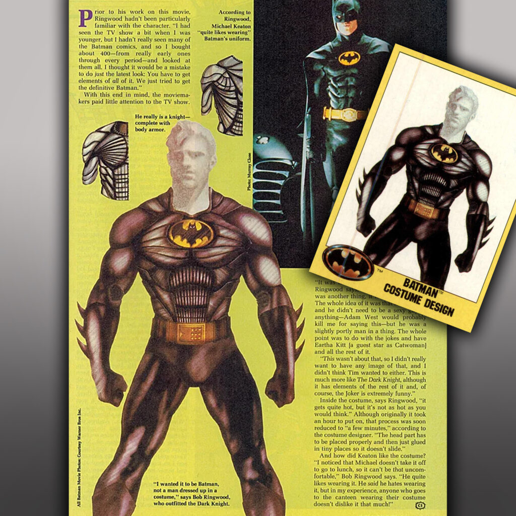 Discovering Character Art with Batman 1989 - Comic Scenes Magazine - and the movie trading cards