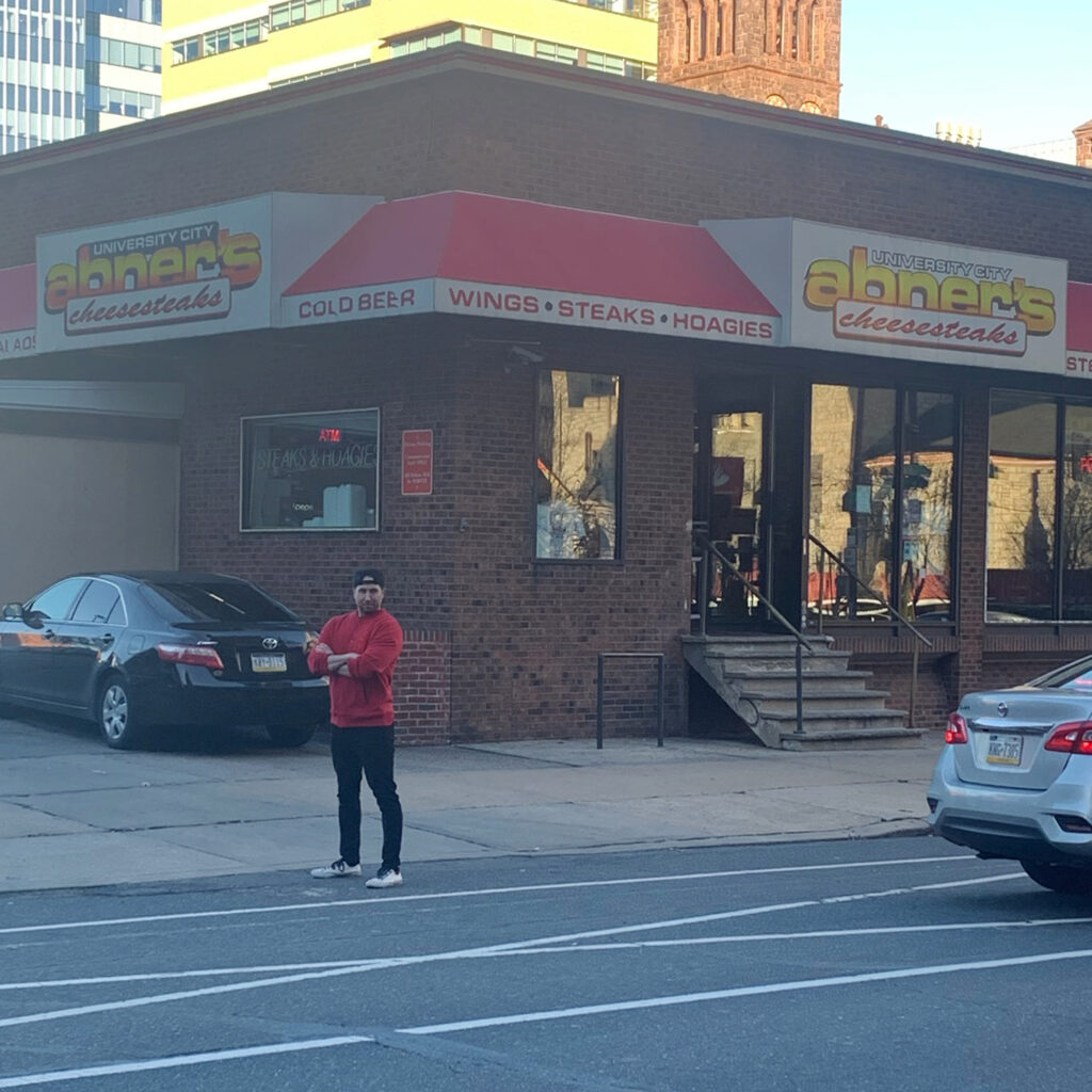 Abners Cheesesteaks - Logo Design in the WILD!