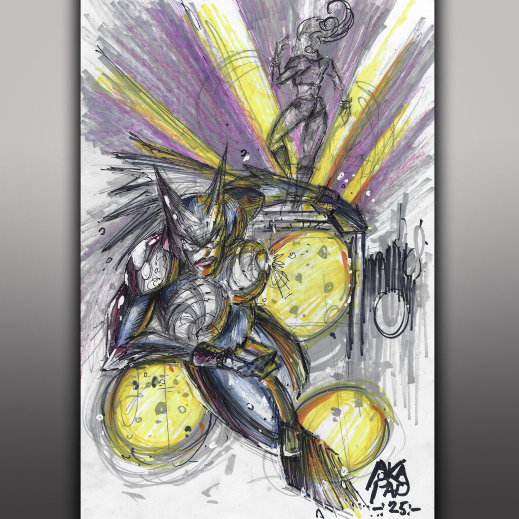 FEM BAT Sketch from The Studio Live - Livestream Art