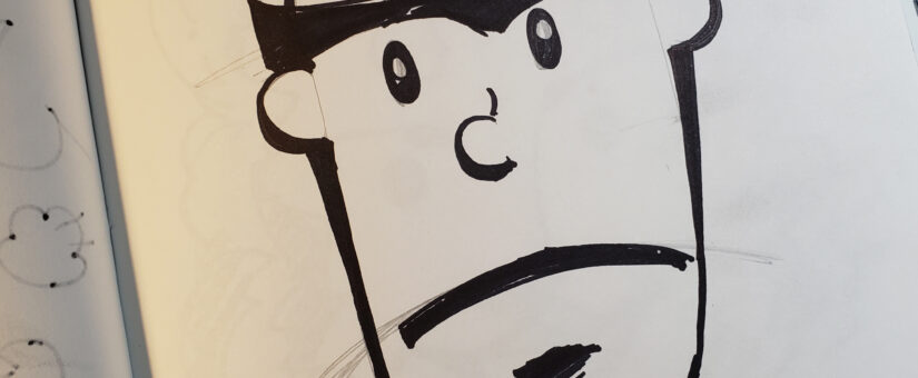 Pete Gambino of Hall of Heroes, Nj  – Caricture Sketch