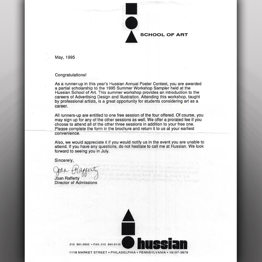 Runner-Up 1995 Hussian School of Art Annual Mini-Poster Contest