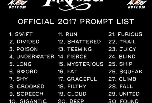 Inktober 2017 Prompt List