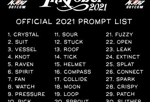 Inktober 2021 Prompt List