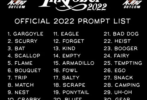 Inktober 2022 Prompt List