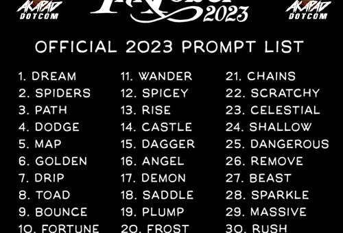 Inktober 2023 Prompt List