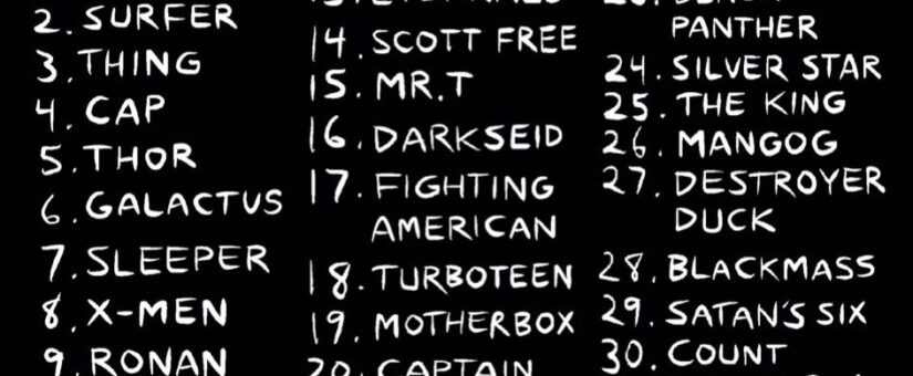 JACKTOBER 2020 PROMPT LIST