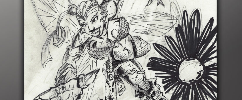 Fairies Wear Boots – Drawing 002
