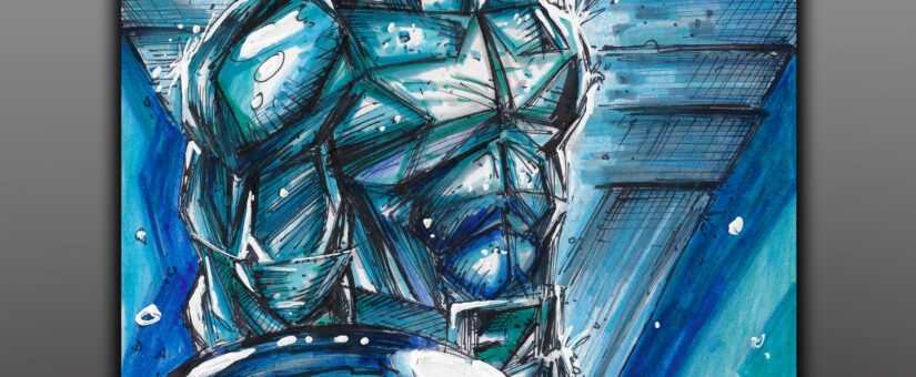 Captain America – Crayola Cast – Live Art