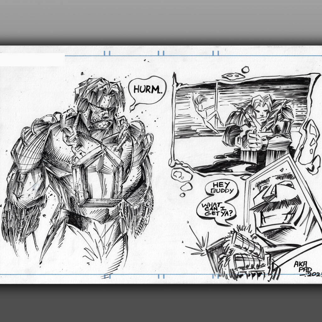 TBD Project – Chracter Concept Art – Black and White - 002