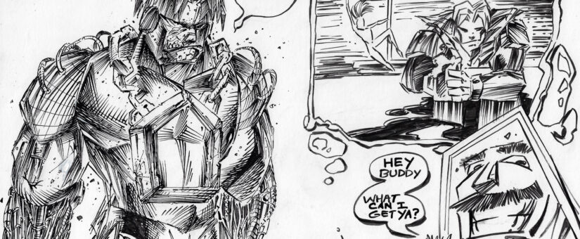 TBD Project – Chracter Concept Art – Black and White – 002